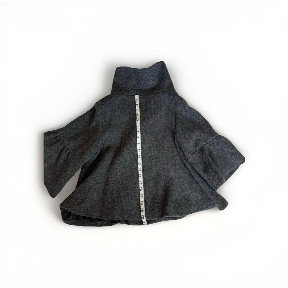 Designer Vintage MK2K gray bolero jacket Size M, Cropped With Bell Sleeves Y2K - Picture 10 of 11